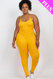 CAPELLA APPAREL Plus Size Solid Bodycon Cami Jumpsuit