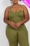 CAPELLA APPAREL Plus Size Solid Bodycon Cami Jumpsuit