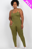 CAPELLA APPAREL Plus Size Solid Bodycon Cami Jumpsuit