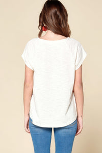 ODDI Ditsy Floral Border Printed Loose-fit Tee