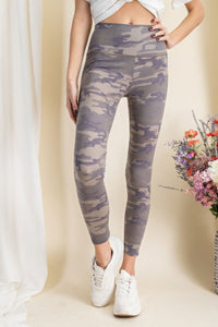 EASEL Camouflage Printed Rayon Spandex Leggings