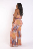 KTOO Printed Tube Jumpsuit With Self Belt