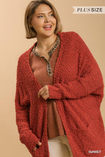 Load image into Gallery viewer, UMGEE Open Front Oversized Cardigan Sweater With Pockets