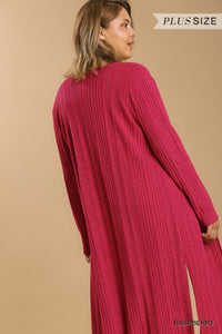 UMGEE Open Front Long Body Cardigan