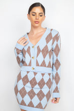 Load image into Gallery viewer, IRIS DESIGN Diamond Button-front Cardigan Top