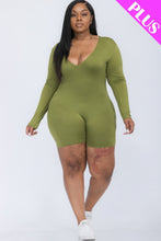 Load image into Gallery viewer, CAPELLA APPAREL Plus V-neck Long Sleeve Bodycon Romper