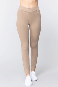 ACTIVE BASIC Mid-rise Ponte Pants