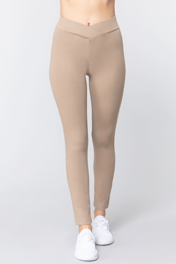 ACTIVE BASIC Mid-rise Ponte Pants