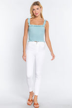 Load image into Gallery viewer, ACTIVE BASIC Smocking Ruffle Cami Woven Top