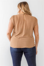 Load image into Gallery viewer, TASHA Plus Koshibo Textured Cap Sleeve Top