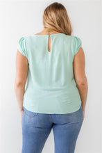 Load image into Gallery viewer, TASHA Plus Koshibo Textured Cap Sleeve Top