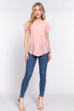Load image into Gallery viewer, ACTIVE BASIC Dolman Slv Button Down Woven Top