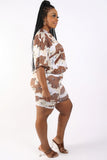 KTOO Camo Printed Crop Top And Biker Short Set