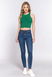 ACTIVE BASIC Halter Neck Crop Top