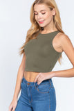 ACTIVE BASIC Halter Neck Crop Top