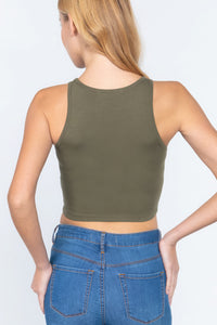 ACTIVE BASIC Halter Neck Crop Top