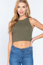 Load image into Gallery viewer, ACTIVE BASIC Halter Neck Crop Top