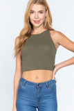 ACTIVE BASIC Halter Neck Crop Top