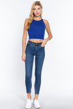 ACTIVE BASIC Halter Neck Crop Top