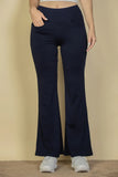 CAPELLA APPAREL High Waisted Front Pocket Flare Pants