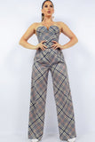 HER BOTTARI Bustier Top & Wide Pants Set