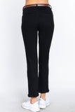 ACTIVE BASIC Cotton-span Twill Belted Long Pants