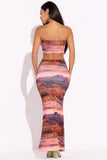 KTOO Printed Tube Top And Maxi Skirt