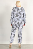 HAUTE FOX Tie Dye Print Pullover Hoodie And Sweatpants