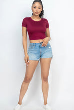 Load image into Gallery viewer, CAPELLA APPAREL Short Sleeve Roundneck Crop Top