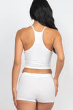 CAPELLA APPAREL Ribbed Crop Cami Top & Shorts Set