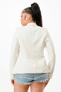 GLANCE APPAREL Double Breasted Blazer Jacket