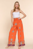 ITSSY Wide Leg Border Print Woven Pants