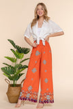 ITSSY Wide Leg Border Print Woven Pants