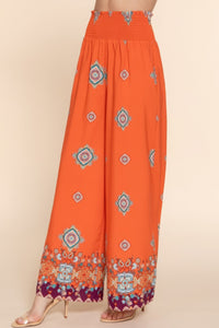 ITSSY Wide Leg Border Print Woven Pants