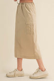 ITSSY Cargo Skirt With Drawstring Midi Skirt