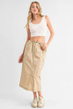 ITSSY Cargo Skirt With Drawstring Midi Skirt