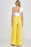 MILK & HONEY Asymmetrical Ruffle Detail Pleated Bottom Jumpsuit