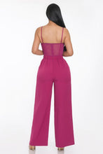 Load image into Gallery viewer, CAPSULLE Mesh Insert Cup Wide Leg Jumpsuit