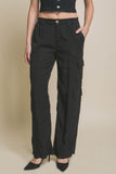 LOVE TREE Full-length Tencel Pants With Cargo Pockets