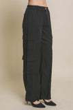 LOVE TREE Full-length Tencel Pants With Cargo Pockets