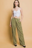 LOVE TREE Full-length Tencel Pants With Cargo Pockets