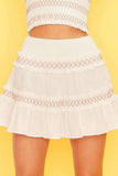 MAIN STRIP Waist Smocking Ruffle And Shirring Mini Skirt