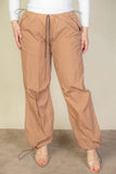 CAPELLA APPAREL Plus Size Drawstring Waist Parachute Pants