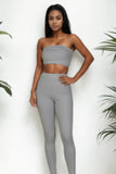 CAPELLA APPAREL Ribbed Tube Top & Leggings Set