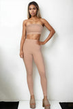 CAPELLA APPAREL Ribbed Tube Top & Leggings Set