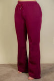 CAPELLA APPAREL Plus Size Drawstring Waist Slant Pocket Sweatpants