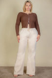 CAPELLA APPAREL Plus Size Drawstring Waist Slant Pocket Sweatpants