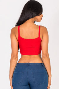 CAPELLA APPAREL Ribbed Knit Cami Crop Top