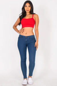 CAPELLA APPAREL Ribbed Knit Cami Crop Top