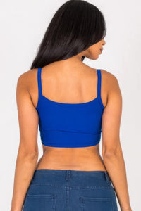 CAPELLA APPAREL Ribbed Knit Cami Crop Top